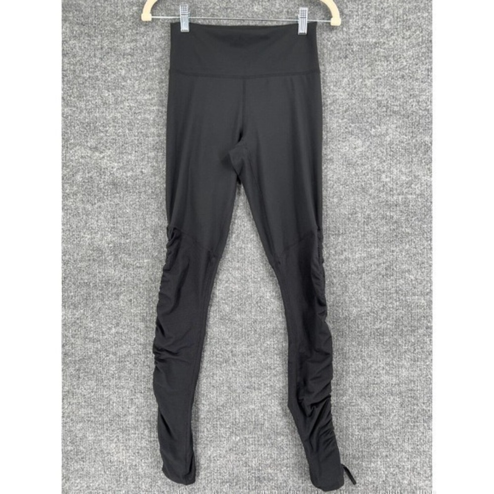 Fabletics Cashel Leggings Womens Small Black Powerform Foldover Waistband Ruched